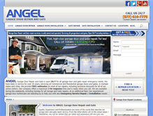 Tablet Screenshot of angelgaragedoors.com